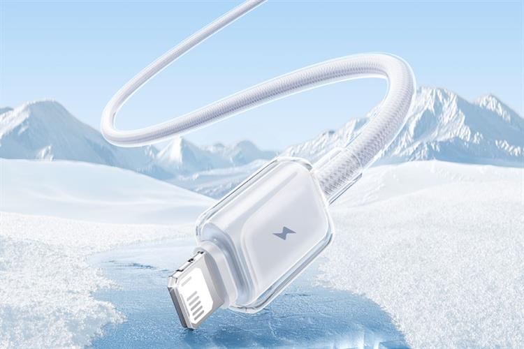 Cáp sạc USB A - Lightning 12W 1m Baseus Crystal CB000129 Màu Trắng
