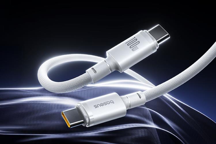 Cáp sạc nhanh Type-C - Type-C 100W 1m Baseus New Braided CB000217 Màu Trắng