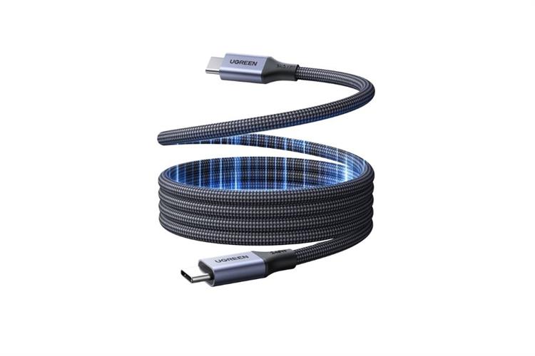 Cáp sạc nhanh Type C - Type C 240W 1m Ugreen Magnetic L537 85973 Màu Xám