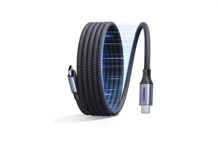Cáp sạc nhanh Type C - Type C 240W 1m Ugreen Magnetic L537 85973 Màu Xám