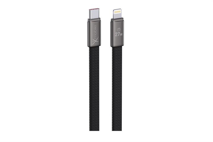 Cáp sạc nhanh Type C - Lightning 27W 1m Xmobile Flat RH-1211 Màu Đen