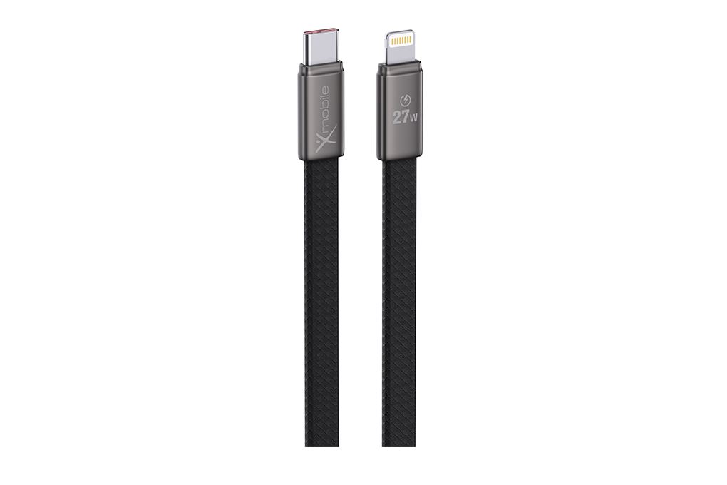 Cáp sạc nhanh Type C - Lightning 27W 1m Xmobile Flat RH-1211 Màu Đen