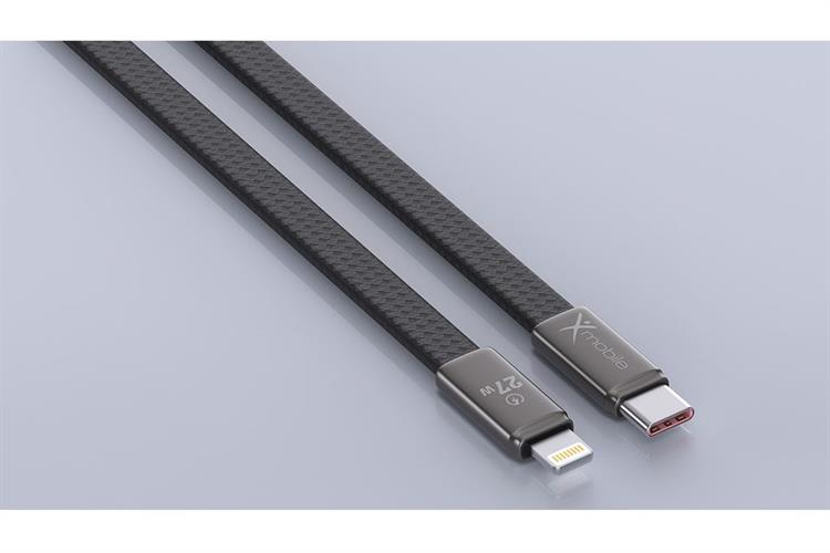 Cáp sạc nhanh Type C - Lightning 27W 1m Xmobile Flat RH-1211 Màu Đen