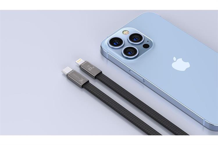 Cáp sạc nhanh Type C - Lightning 27W 1m Xmobile Flat RH-1211 Màu Đen