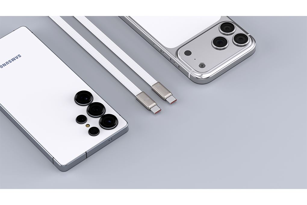 Cáp sạc nhanh Type C - Type C 100W 1m Xmobile Flat RH-1211 Màu Xám