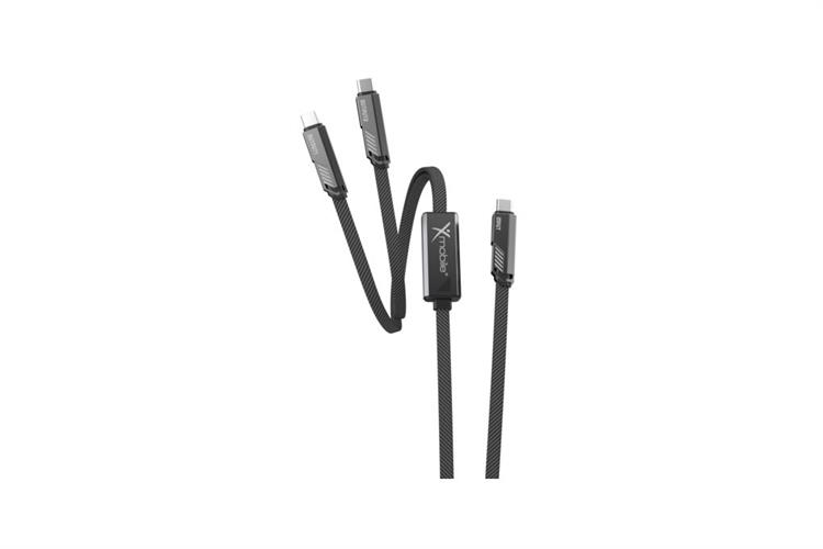 Cáp sạc nhanh và truyền dữ liệu 2 đầu Type C - Type C 100W 1.5m Xmobile DR-T19 Màu Đen