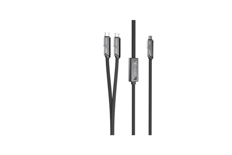 Cáp sạc nhanh và truyền dữ liệu 2 đầu Type C - Type C 100W 1.5m Xmobile DR-T19 Màu Đen