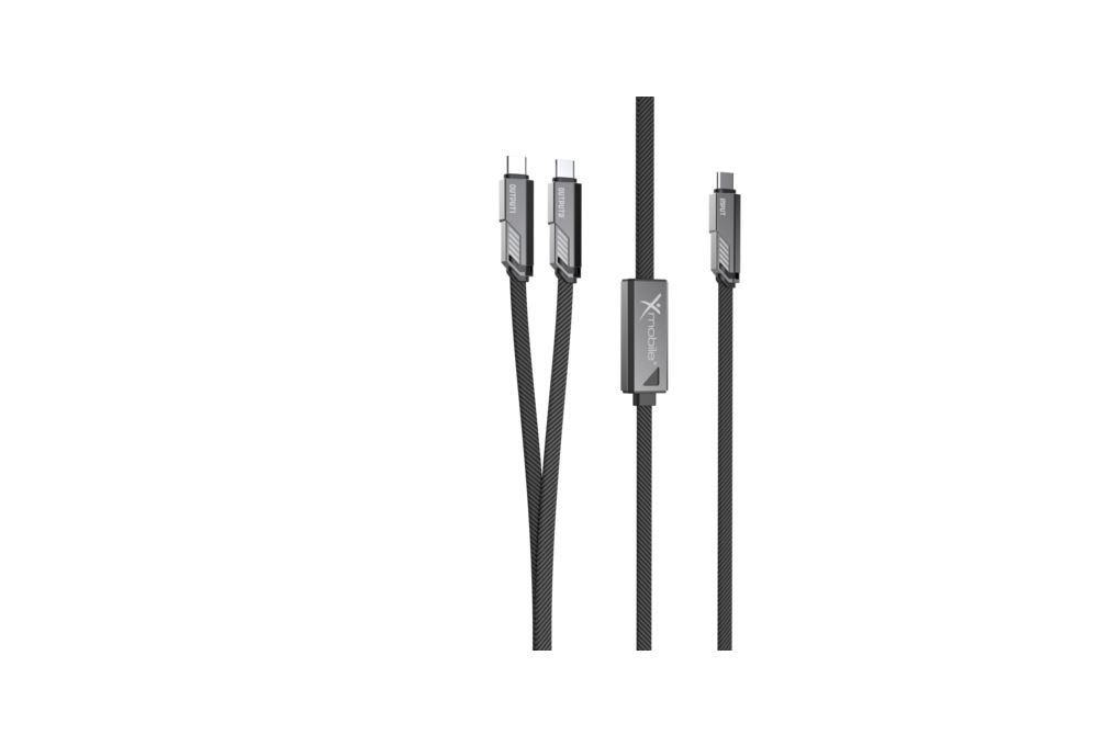 Cáp sạc nhanh và truyền dữ liệu 2 đầu Type C - Type C 100W 1.5m Xmobile DR-T19 Màu Đen