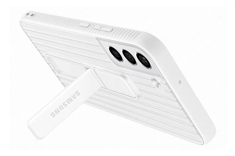 Ốp lưng Galaxy S22+ Nhựa cứng viền dẻo Protective Standing Samsung Chính hãng Màu Trắng