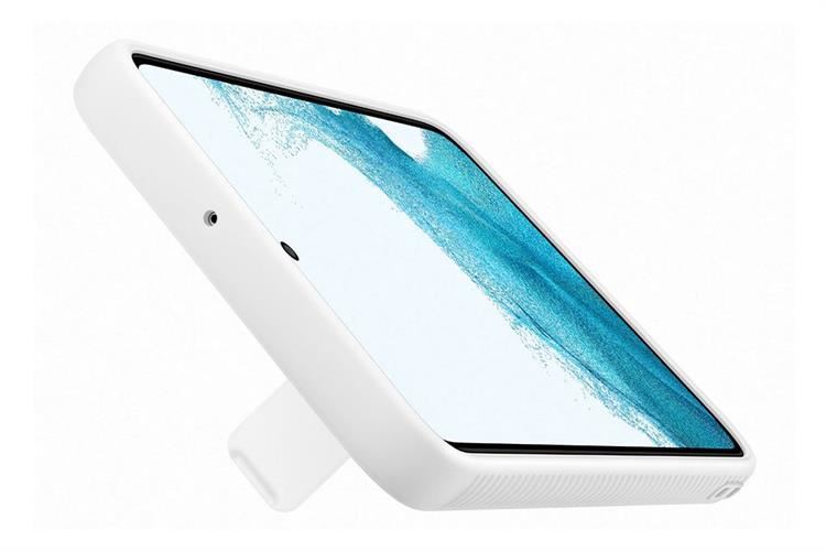 Ốp lưng Galaxy S22+ Nhựa cứng viền dẻo Protective Standing Samsung Chính hãng Màu Trắng