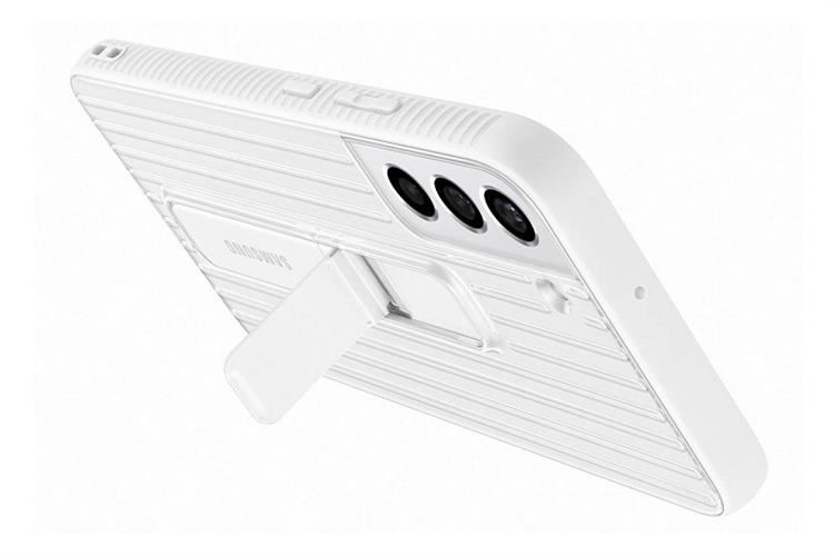 Ốp lưng Galaxy S22+ Nhựa cứng viền dẻo Protective Standing Samsung Chính hãng Màu Trắng