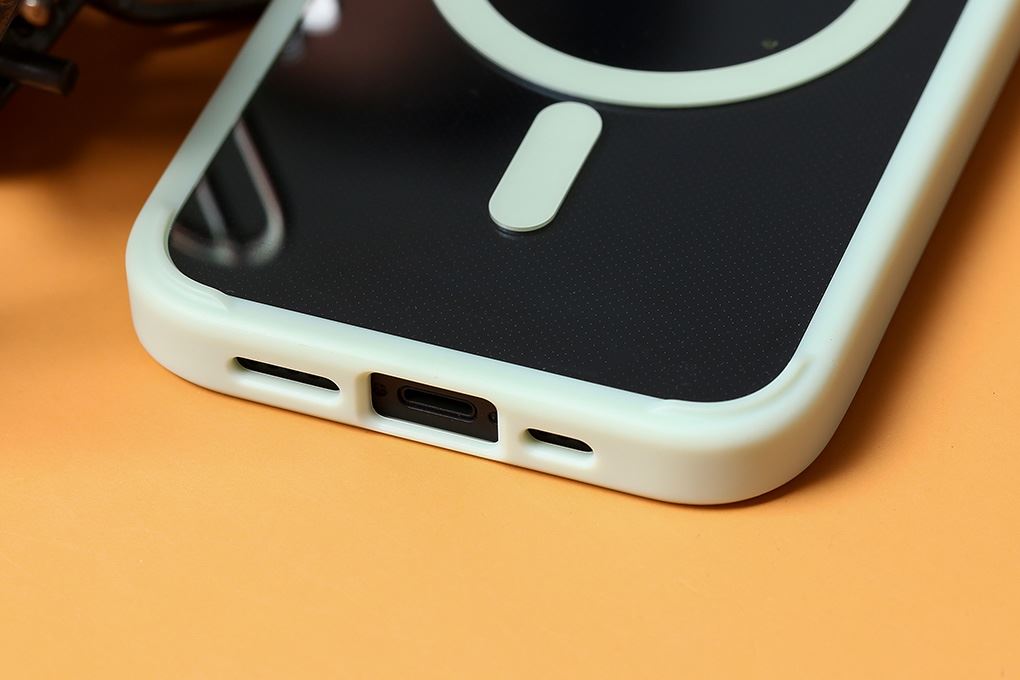 Ốp lưng MagSafe iPhone 14 Nhựa cứng viền dẻo FREELANDER I JM Màu Xanh mint