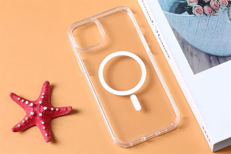 Ốp lưng MagSafe iPhone 14 Plus Nhựa cứng viền dẻo FREELANDER I JM Màu Trắng