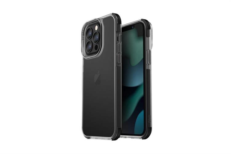 Ốp lưng iPhone 13 Pro Nhựa cứng viền dẻo UNIQ HYBRID COMBAT Chính hãng Màu Xám đậm