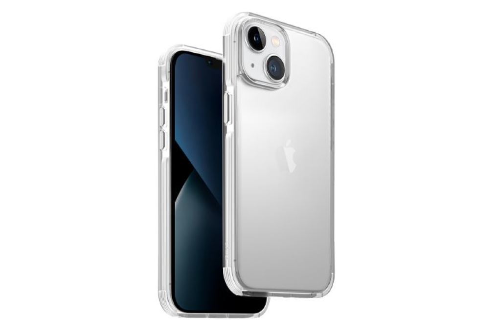 Ốp lưng iPhone 14 Nhựa cứng viền dẻo UNIQ HYBRID COMBAT Màu Trắng - Bạc