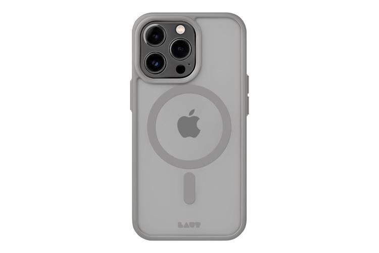Ốp lưng Magsafe iPhone 15 Pro Max Nhựa dẻo TPU LAUT HUEX PROTECT Màu Xám