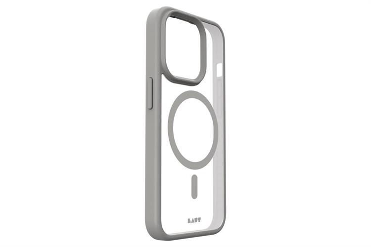 Ốp lưng Magsafe iPhone 15 Pro Max Nhựa dẻo TPU LAUT HUEX PROTECT Màu Xám