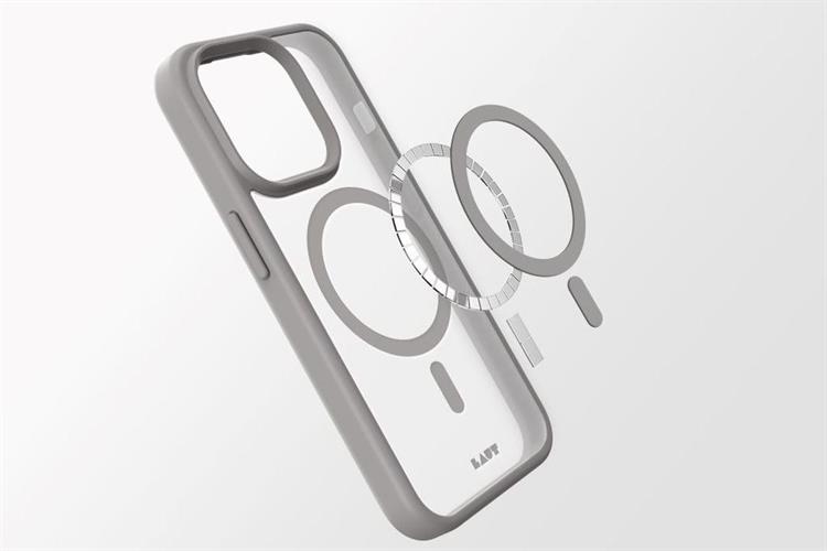 Ốp lưng Magsafe iPhone 15 Pro Max Nhựa dẻo TPU LAUT HUEX PROTECT Màu Xám