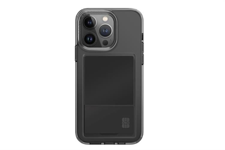 Ốp lưng iPhone 15 Pro Max Nhựa dẻo TPU UNIQ HYBRID Air Fender ID Màu Xám đậm