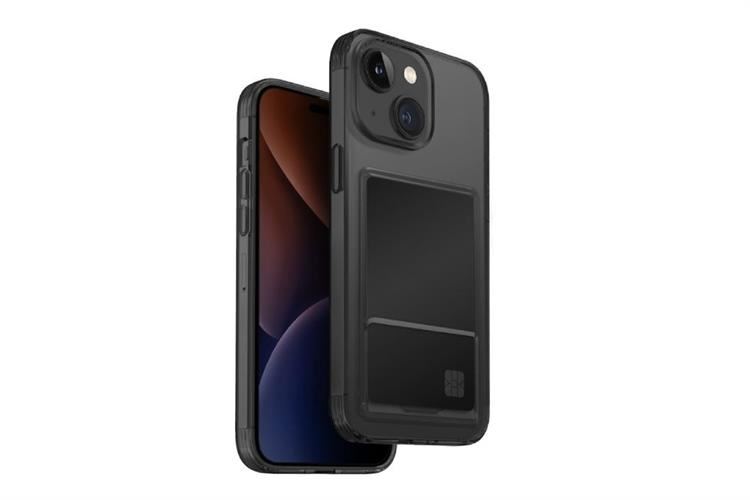 Ốp lưng iPhone 15 Pro Max Nhựa dẻo TPU UNIQ HYBRID Air Fender ID Màu Xám đậm