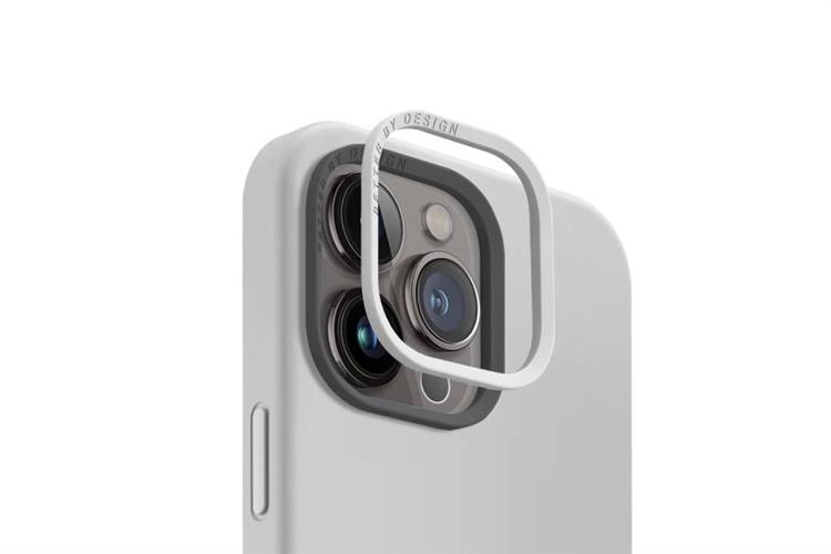 Ốp lưng MagSafe iPhone 15 Pro Max Silicone UNIQ HYBRID MAGCLICK CHARGING LINO HUE Liquid Màu Xám nhạt