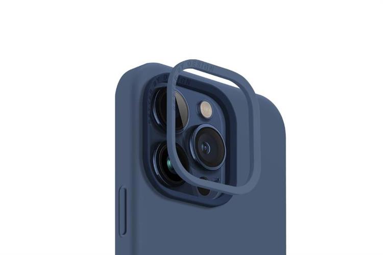 Ốp lưng MagSafe iPhone 15 Pro Max Silicone UNIQ HYBRID MAGCLICK CHARGING LINO HUE Liquid Màu Xanh dương đậm