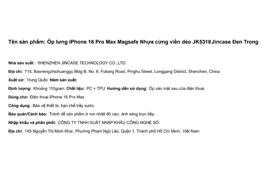 Ốp lưng MagSafe iPhone 16 Pro Max Nhựa cứng viền dẻo JK5318 Jincase - 4