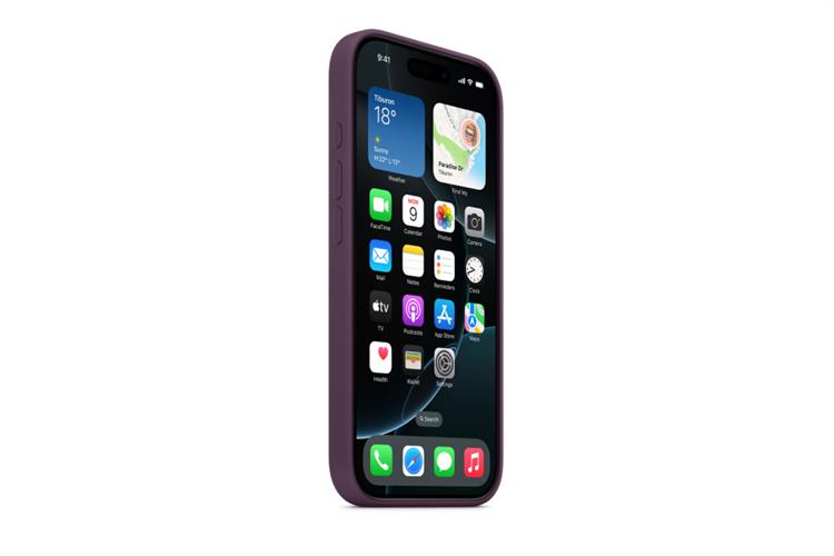 Ốp lưng MagSafe iPhone 16 Pro Sillicone Apple Màu Mận