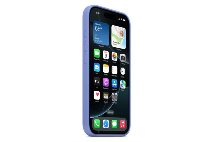 Ốp lưng MagSafe iPhone 16 Pro Sillicone Apple Màu Xanh nhạt