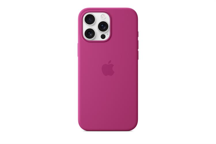 Ốp lưng MagSafe iPhone 16 Pro Max Silicone Apple Màu Hồng đỗ
