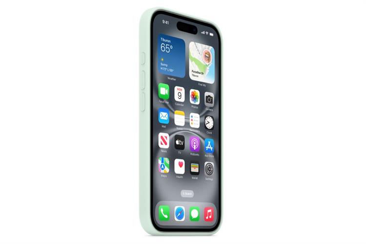 Ốp lưng MagSafe iPhone 16 Silicone Apple Màu Xanh ngọc