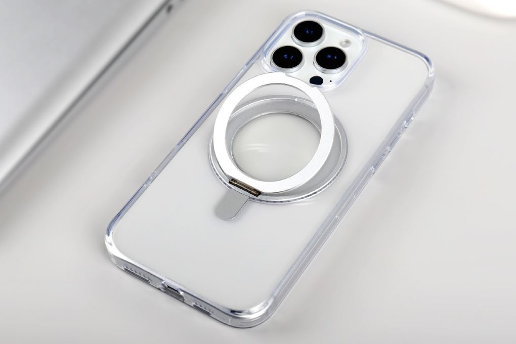 Ốp lưng MagSafe iPhone 16 Pro Max Nhựa cứng viền dẻo KL6501 Jincase 360 Rotating Màu Trắng