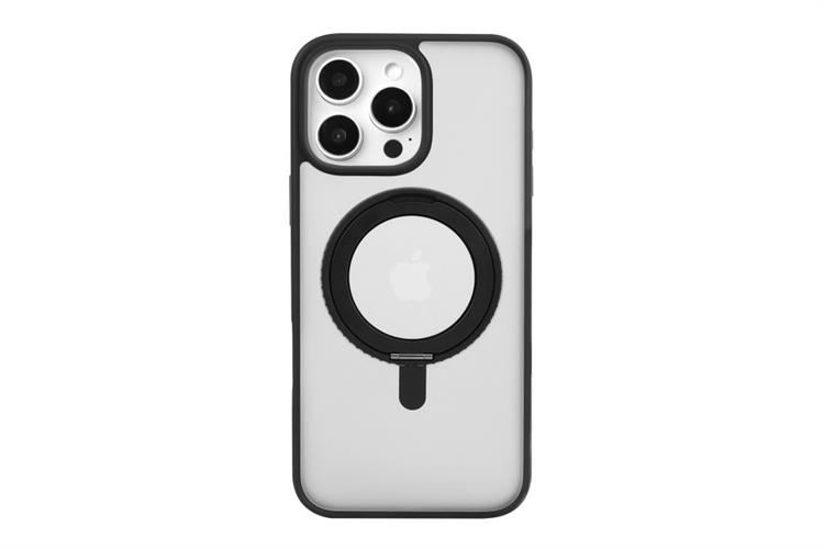 Ốp lưng MagSafe iPhone 16 Pro Max Nhựa cứng viền dẻo KL5320 Jincase 360 Rotating Màu Đen