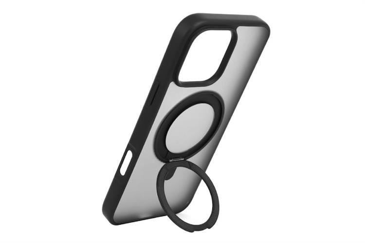 Ốp lưng MagSafe iPhone 16 Pro Max Nhựa cứng viền dẻo KL5320 Jincase 360 Rotating Màu Đen
