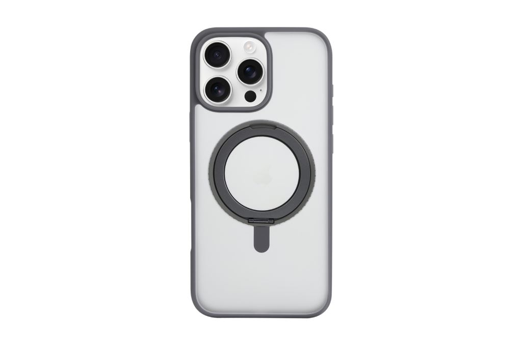 Ốp lưng MagSafe iPhone 16 Pro Max Nhựa cứng viền dẻo KL5320 Jincase 360 Rotating Màu Xám