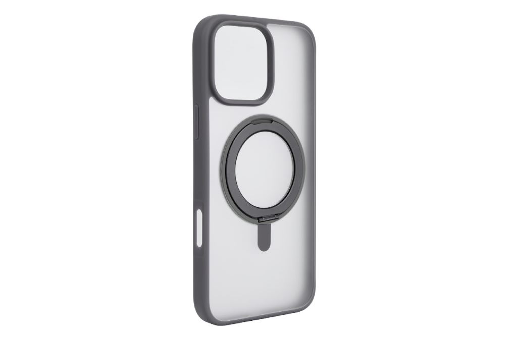Ốp lưng MagSafe iPhone 16 Pro Max Nhựa cứng viền dẻo KL5320 Jincase 360 Rotating Màu Xám