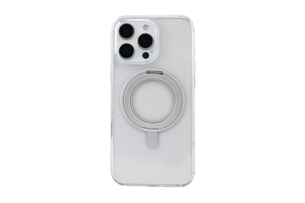 Ốp lưng MagSafe iPhone 16 Pro Nhựa cứng viền dẻo KL6501 Jincase 360 Rotating Màu Trắng