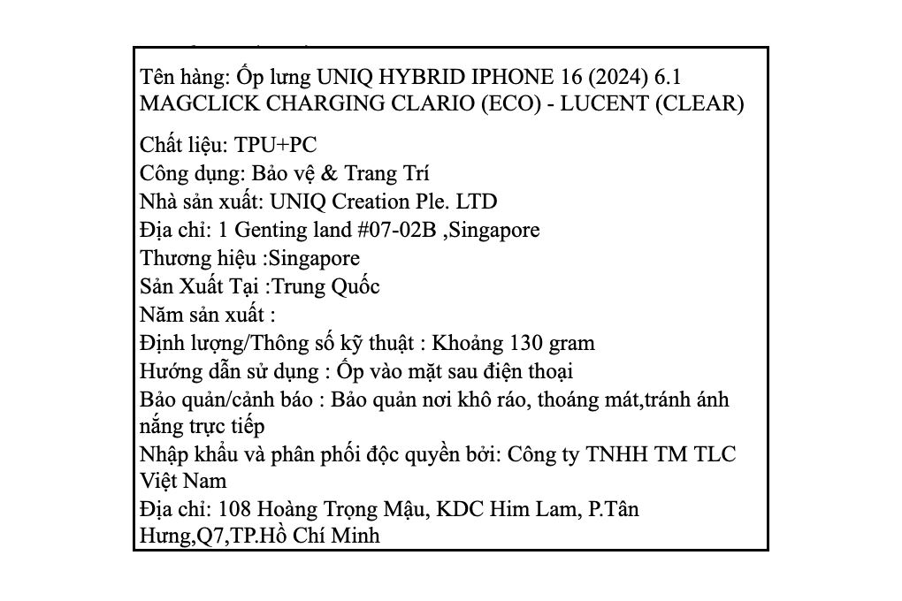 Ốp lưng MagSafe iPhone 16 Nhựa cứng viền dẻo UNIQ MAGCLICK CHARGING CLARIO (ECO) - 4