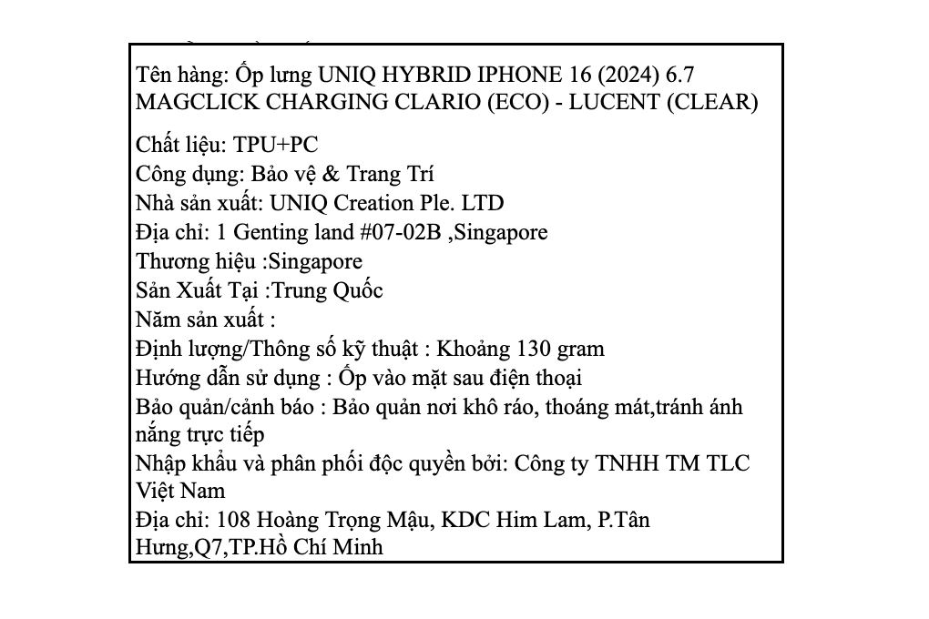 Ốp lưng MagSafe iPhone 16 Plus Nhựa cứng viền dẻo UNIQ MAGCLICK CHARGING CLARIO (ECO) - 4