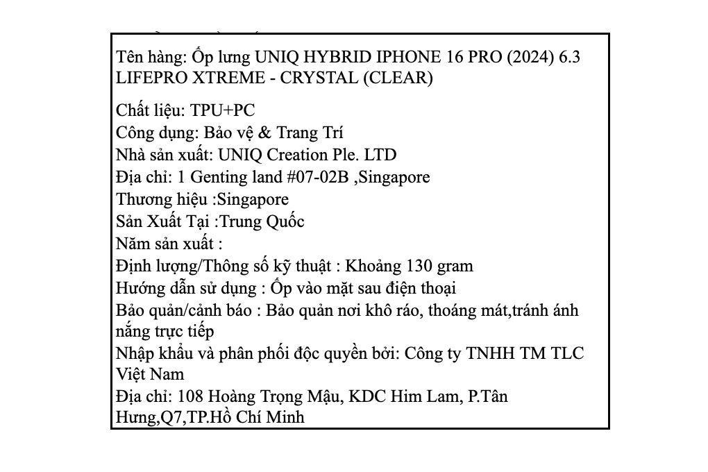 Ốp lưng iPhone 16 Pro Nhựa cứng viền dẻo UNIQ LIFEPRO XTREME - 4