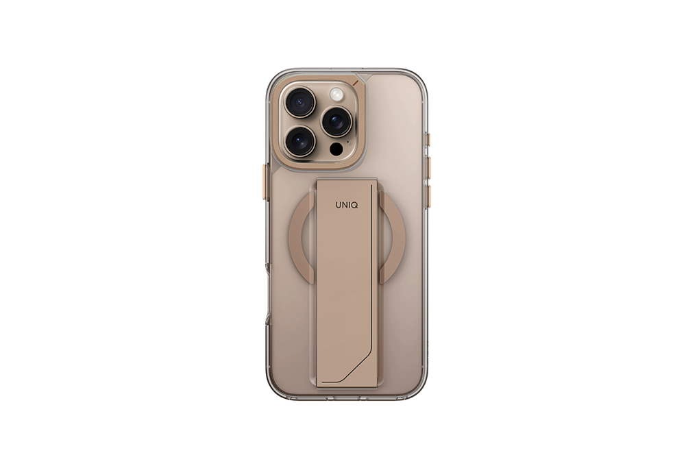 Ốp lưng MagSafe iPhone 16 Pro Nhựa TPU PC ALU UNIQ HELDRO MAX MAGCLICK WITH CAMERA STAND Màu Vàng