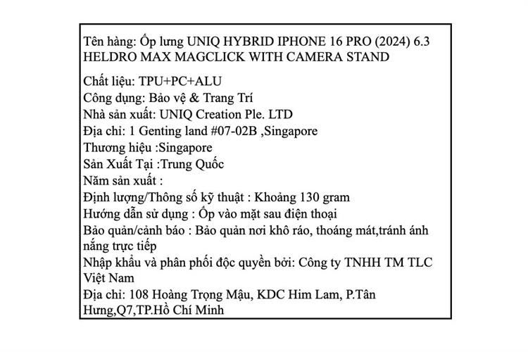 Ốp lưng MagSafe iPhone 16 Pro Nhựa TPU PC ALU UNIQ HELDRO MAX MAGCLICK WITH CAMERA STAND Màu Xám