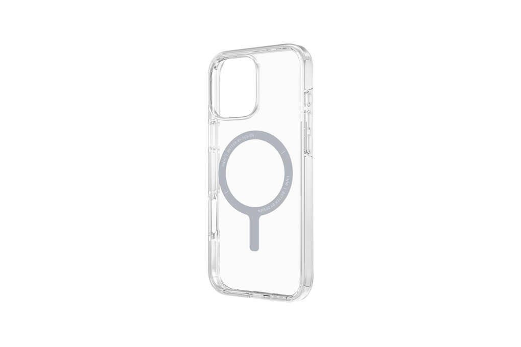 Ốp lưng MagSafe iPhone 16 Pro Nhựa cứng viền dẻo UNIQ MAGCLICK CHARGING CLARIO (ECO) Màu Trắng