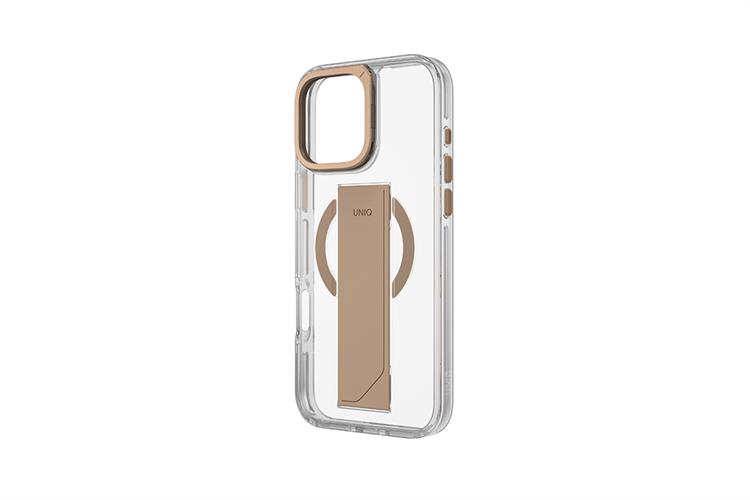 Ốp lưng MagSafe iPhone 16 Pro Max Nhựa TPU PC ALU UNIQ HELDRO MAX MAGCLICK WITH CAMERA STAND Màu Vàng