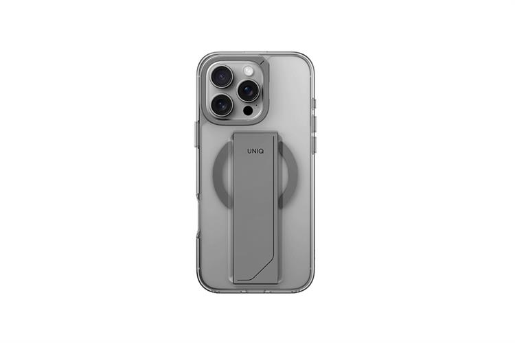 Ốp lưng MagSafe iPhone 16 Pro Max Nhựa TPU PC ALU UNIQ HELDRO MAX MAGCLICK WITH CAMERA STAND Chính hãng Màu Xám