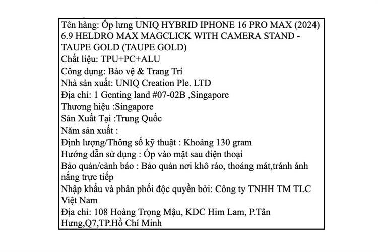 Ốp lưng MagSafe iPhone 16 Pro Max Nhựa TPU PC ALU UNIQ HELDRO MAX MAGCLICK WITH CAMERA STAND Màu Vàng
