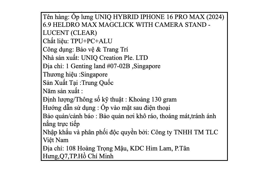 Ốp lưng MagSafe iPhone 16 Pro Max Nhựa TPU PC ALU UNIQ HELDRO MAX MAGCLICK WITH CAMERA STAND Màu Xám