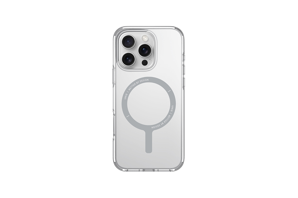 Ốp lưng MagSafe iPhone 16 Pro Max Nhựa cứng viền dẻo UNIQ MAGCLICK CHARGING CLARIO (ECO)
