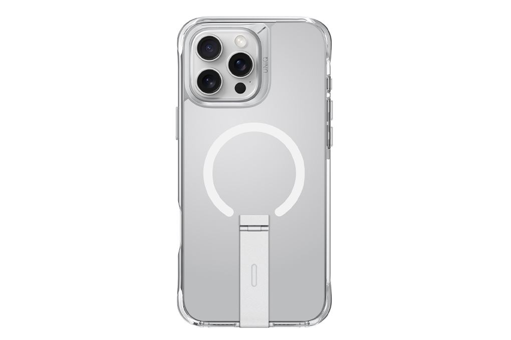 Ốp lưng MagSafe iPhone 16 Pro Max Nhựa cứng viền dẻo UNIQ MAGCLICK CHARGING ELEVA WITH VERTICAL STAND