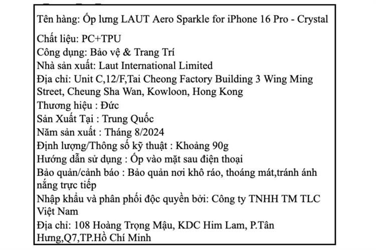 Ốp lưng MagSafe iPhone 16 Pro Nhựa cứng viền dẻo LAUT Aero Sparkle Màu Vàng